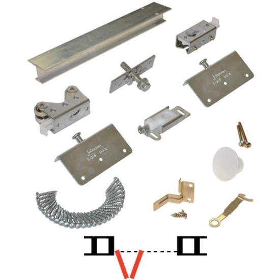 Picture of 20038482 200FS 2-Panel Hardware Set, 1-3/8" [35mm] Door, 48" 4/0 [1219mm] Track Length