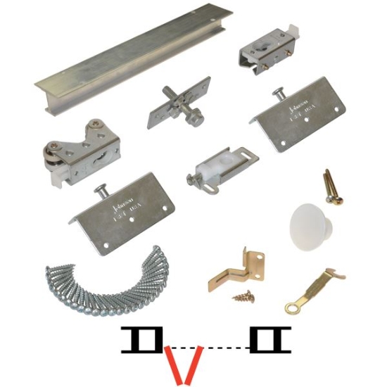Picture of 20038482 200FS 2-Panel Hardware Set, 1-3/4" [44mm] Door, 48" 4/0 [1219mm] Track Length