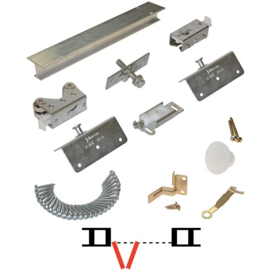 Picture of 20024602 200FS 2-Panel Hardware Set, 2-1/4" [57mm] Door, 60" 5/0 [1524mm] Track Length