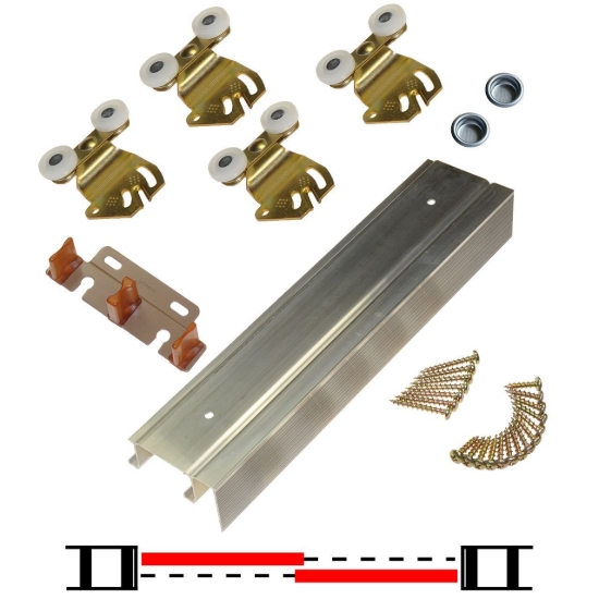 Picture of 2200F 36" 2-Door Hardware Set, 75lbs. [34kg] Door