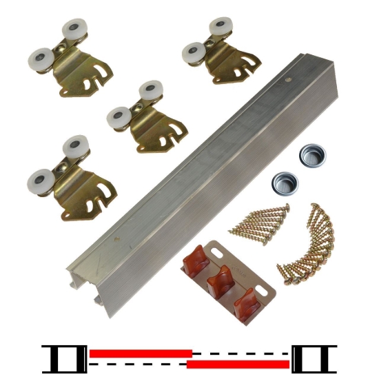 Picture of 2204F 36" 2-Door Hardware Set, 75lbs. [34kg] Door