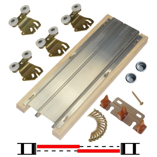Picture of 2222 36" 2-Door Hardware Set, 75lbs. [34kg] Door