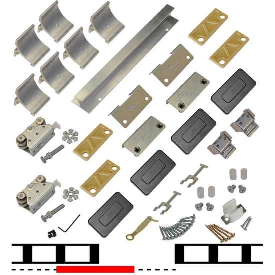 Picture of 200WG961 200WG 48" 1-Door Hardware Set