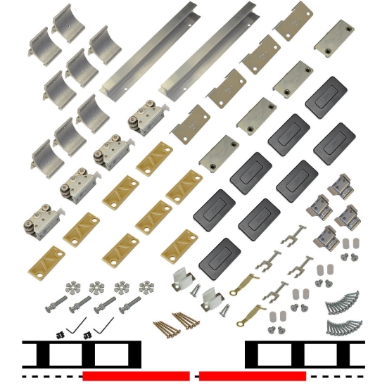 Picture of 200WG302 200WG 30" 2-Door Hardware Set
