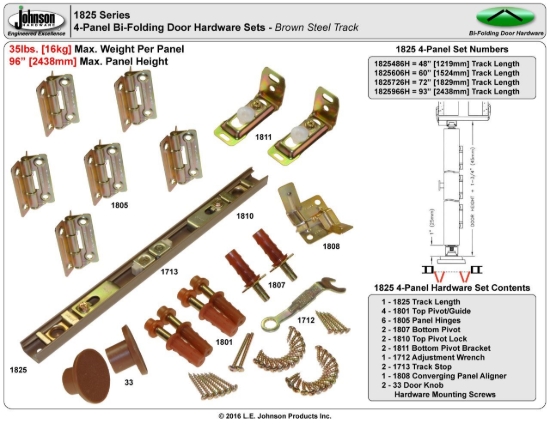 Picture of 1825486H 48" 4DR 6 HINGE