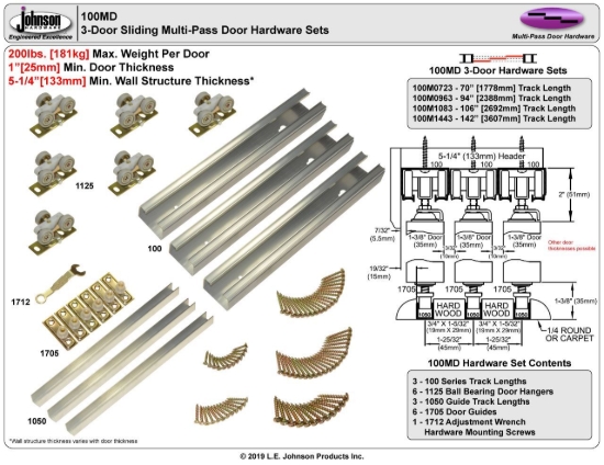 Picture of 100M0723 100MD 3 DOOR 70" SET