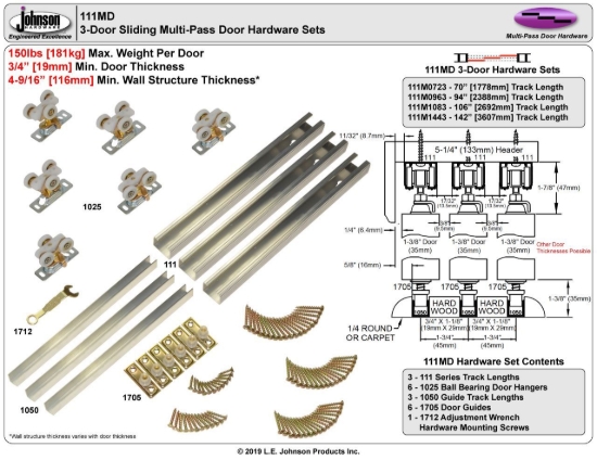 Picture of 111M1083 111MD 3 DOOR 106" SET