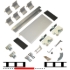 Picture of 200WF96S 200WF 48" 1-Door Hardware Set, Clear Satin Fascia