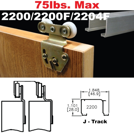 Picture of 2200F / 2204F Sliding Bypass Door Hardware