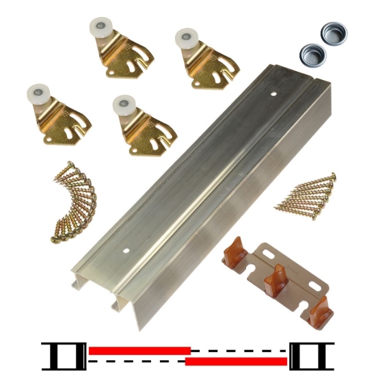 Picture of Copy of 2200F601 2200F 2-Door Hardware Set, 60" 5/0 [1524mm] Track Length
