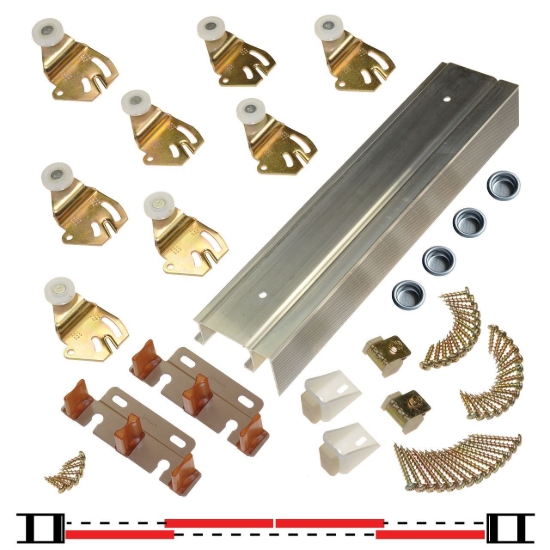 Picture of Copy of 2200F961 2200F 4-Door Hardware Set, 96" 8/0 [2438mm] Track Length