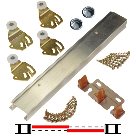 Picture of Copy of 2200482D 2200 2-Door Hardware Set, 47" 3/11 [1194mm] Track Length